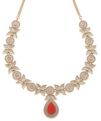 Red kundan necklace set 3