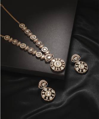 White kundan necklace set 1