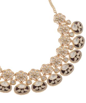 Red kundan necklace set 2