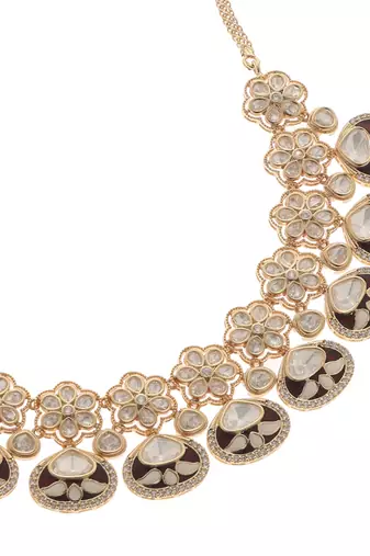 Red kundan necklace set