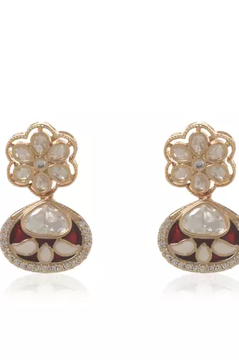 Red kundan necklace set