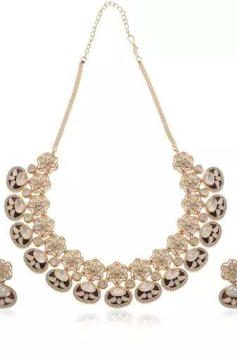 Red kundan necklace set