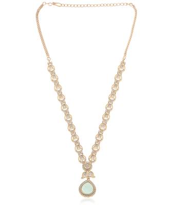 Gold kundan necklace set 4