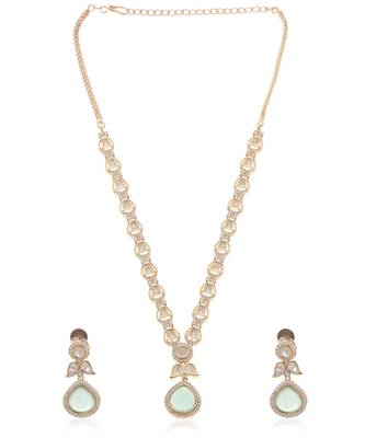 Gold kundan necklace set 5