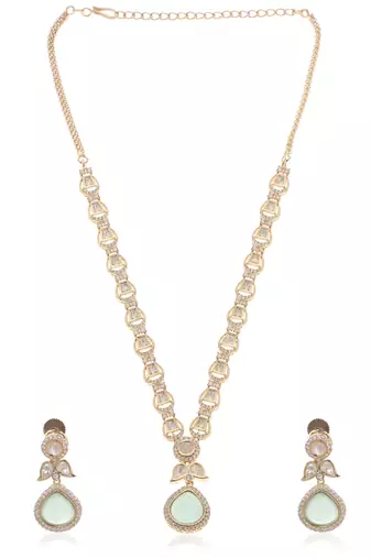 Gold kundan necklace set