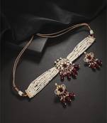 Red kundan necklace set