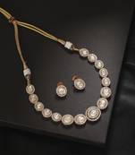 Gold kundan necklace set