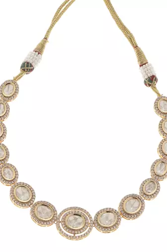 Gold kundan necklace set