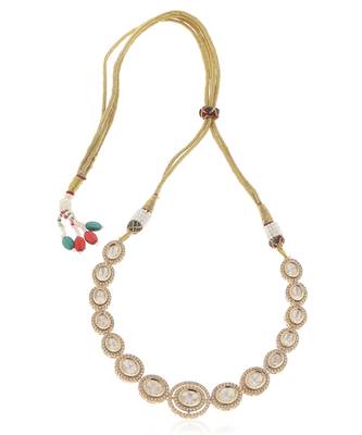 Gold kundan necklace set 4