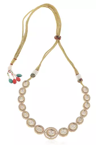 Gold kundan necklace set