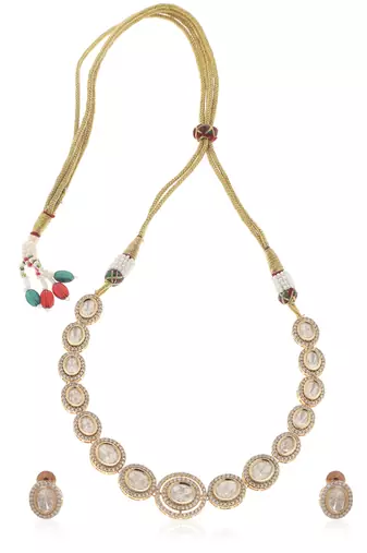 Gold kundan necklace set