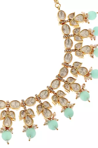 Gold kundan necklace set