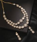 Gold kundan necklace set