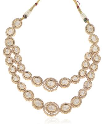 Gold kundan necklace set 3