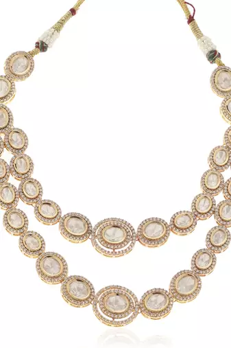 Gold kundan necklace set