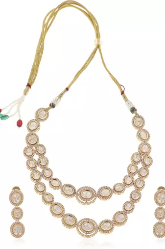 Gold kundan necklace set