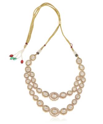 Gold kundan necklace set 5