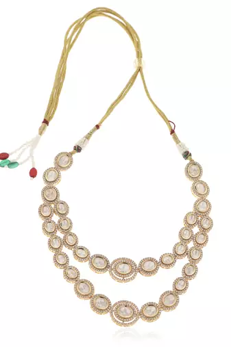 Gold kundan necklace set