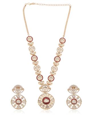 Red kundan necklace set 2