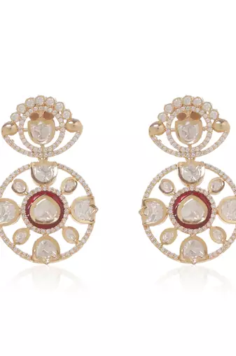 Red kundan necklace set
