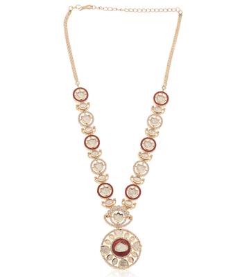 Red kundan necklace set 4