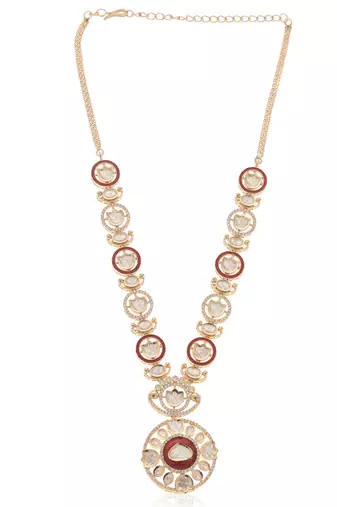 Red kundan necklace set