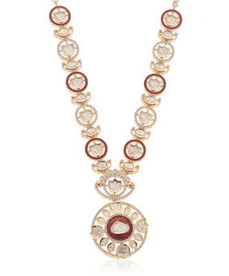 Red kundan necklace set 5