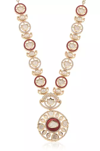 Red kundan necklace set