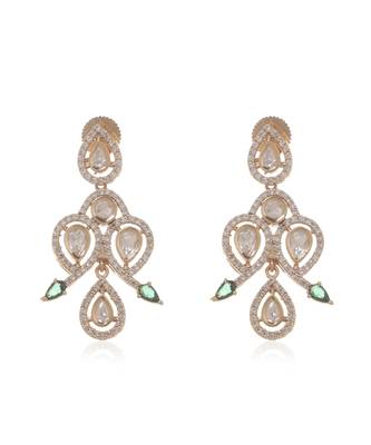 Green kundan necklace set 3