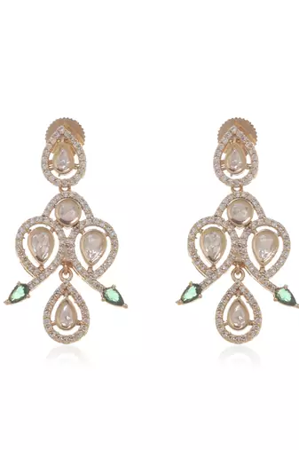 Green kundan necklace set