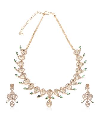 Green kundan necklace set 5