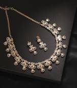 Gold kundan necklace set