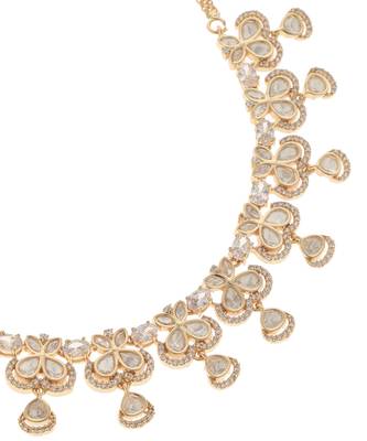 Gold kundan necklace set 2