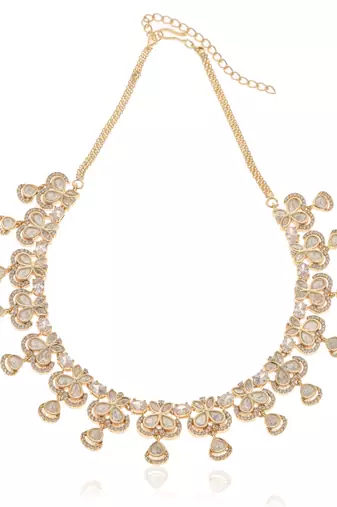 Gold kundan necklace set