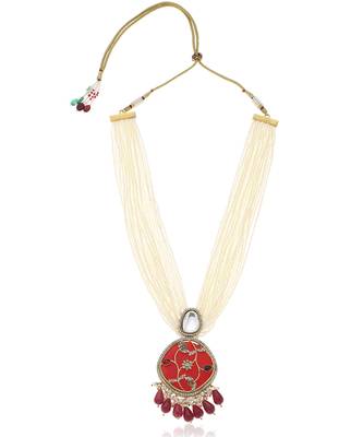 Red kundan necklace set 2