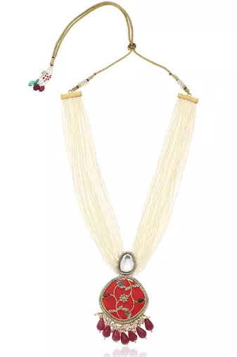 Red kundan necklace set