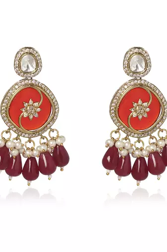 Red kundan necklace set