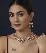 Gold kundan necklace set