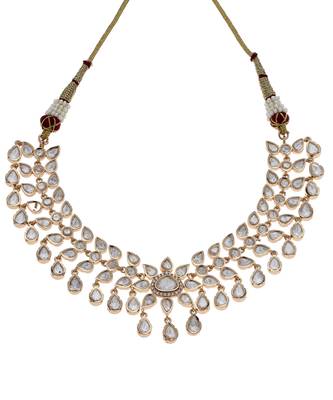 Gold kundan necklace set 2