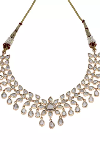 Gold kundan necklace set