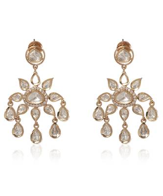 Gold kundan necklace set 3