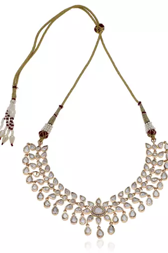 Gold kundan necklace set
