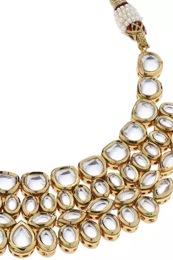 Gold kundan necklace set