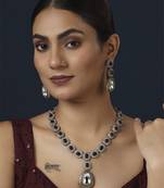 Red kundan necklace set