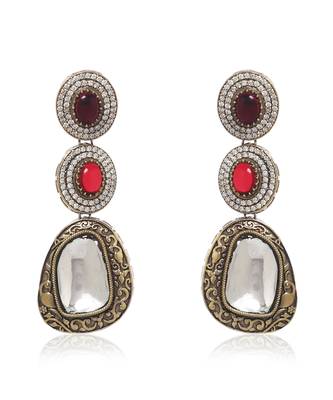 Red kundan necklace set 2