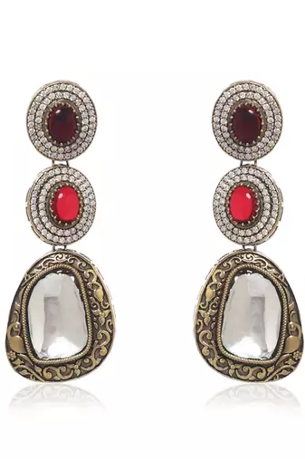 Red kundan necklace set