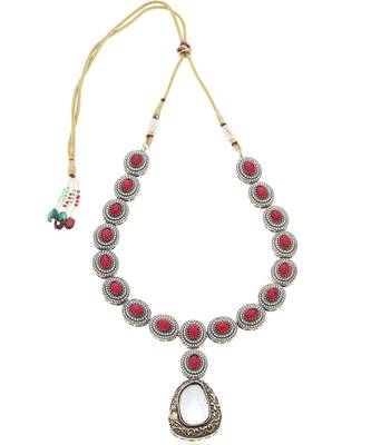 Red kundan necklace set 4