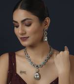 Multicolor kundan necklace set