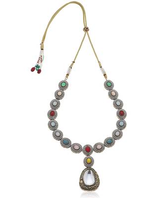 Multicolor kundan necklace set 4