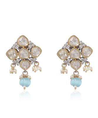 Blue kundan necklace set 4